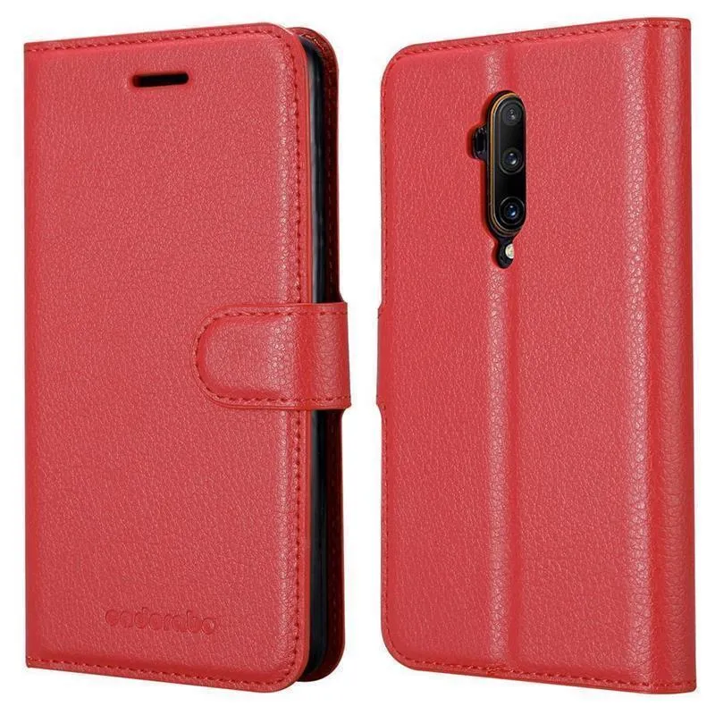 Cadorabo Hülle kompatibel mit OnePlus 7T PRO Schutzhülle mit Magnetverschluss, Standfunktion und Kartenfach
