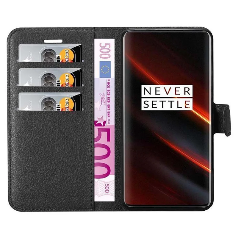 Cadorabo Hülle kompatibel mit OnePlus 7T PRO Schutzhülle mit Magnetverschluss, Standfunktion und Kartenfach