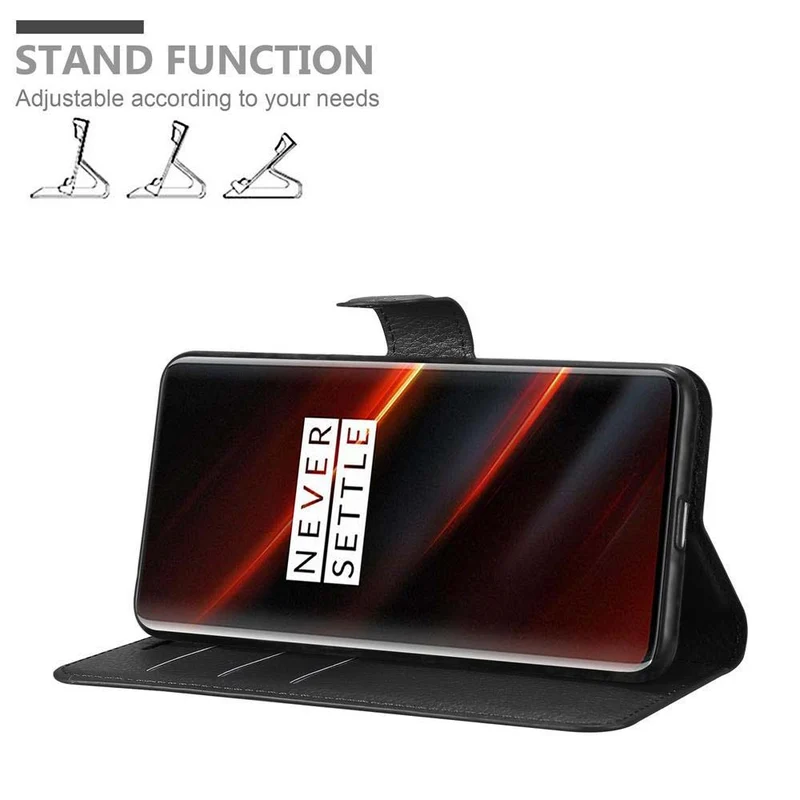 Cadorabo Hülle kompatibel mit OnePlus 7T PRO Schutzhülle mit Magnetverschluss, Standfunktion und Kartenfach