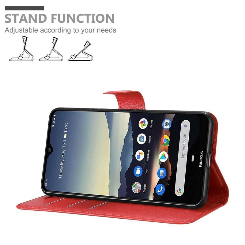 Cadorabo Hülle kompatibel mit Nokia 7,2 Schutzhülle mit Magnetverschluss, Standfunktion und Kartenfach