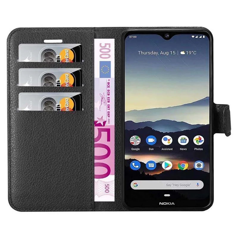 Cadorabo Hülle kompatibel mit Nokia 7,2 Schutzhülle mit Magnetverschluss, Standfunktion und Kartenfach