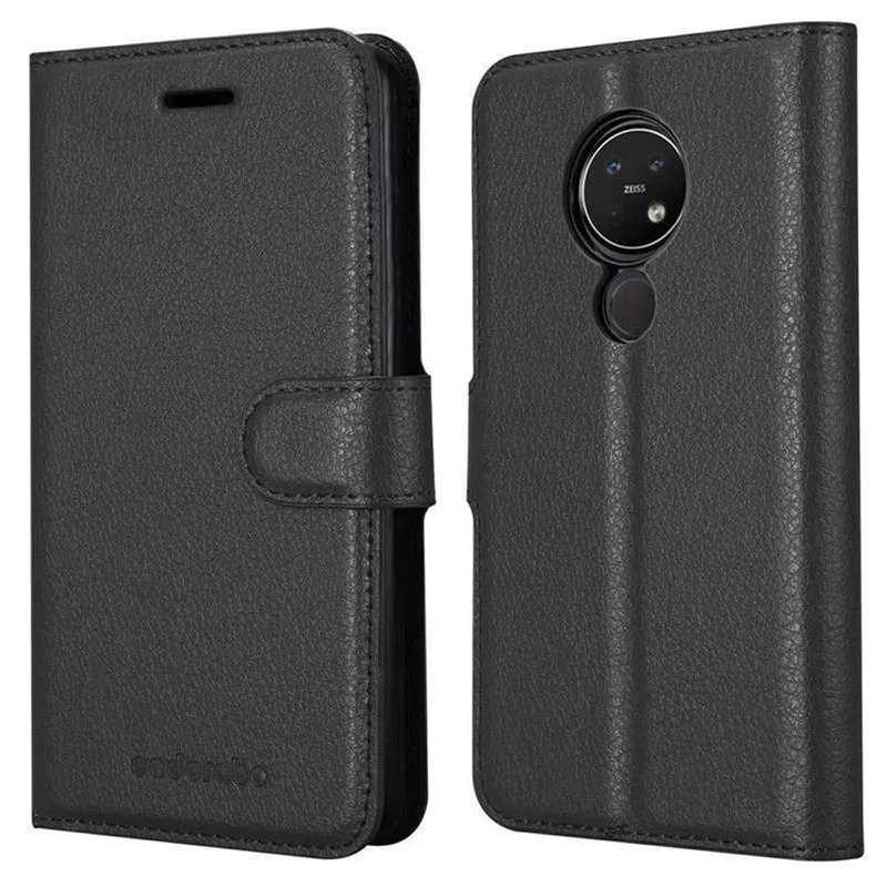 Cadorabo Hülle kompatibel mit Nokia 7,2 Schutzhülle mit Magnetverschluss, Standfunktion und Kartenfach