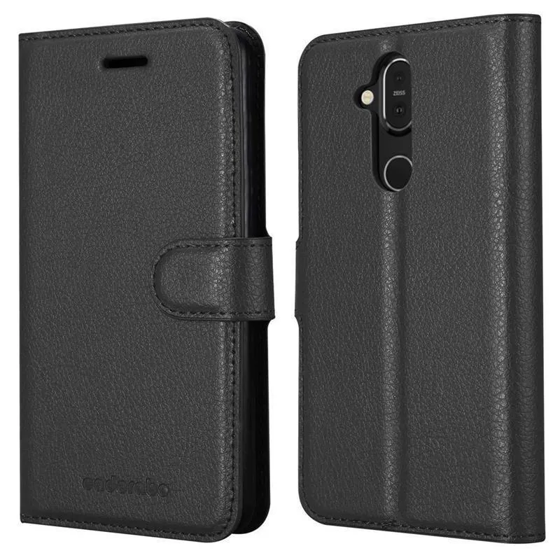 Cadorabo Hülle kompatibel mit Nokia 7.1 PLUS / X7 Schutzhülle mit Magnetverschluss, Standfunktion und Kartenfach