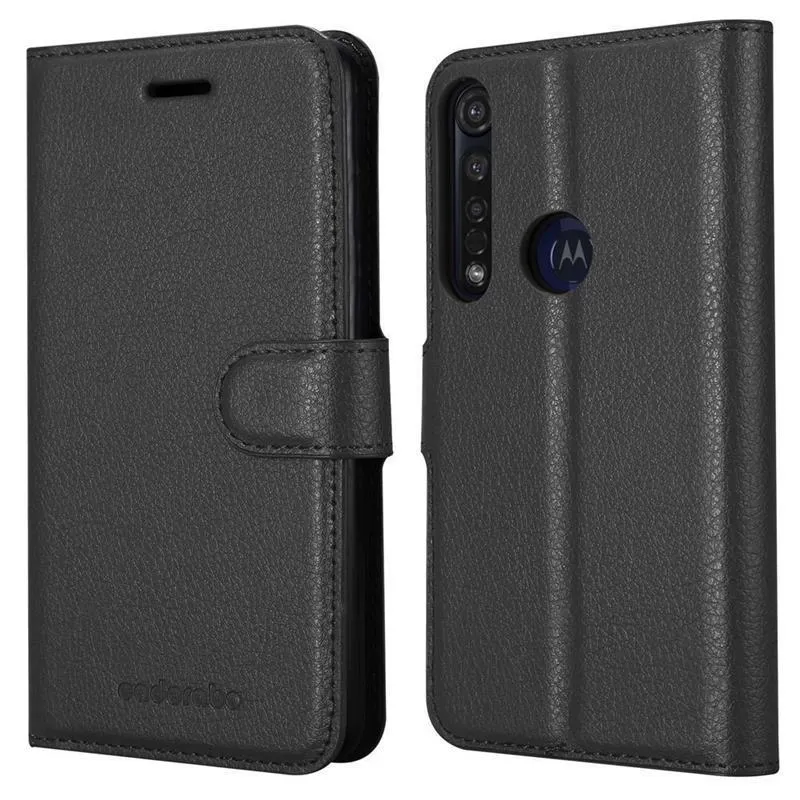 Cadorabo Hülle kompatibel mit Motorola MOTO G8 PLUS Schutzhülle mit Magnetverschluss, Standfunktion und Kartenfach