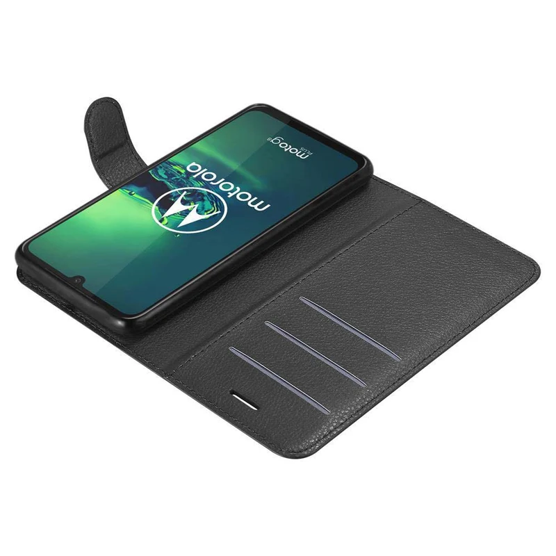 Cadorabo Hülle kompatibel mit Motorola MOTO G8 PLUS Schutzhülle mit Magnetverschluss, Standfunktion und Kartenfach