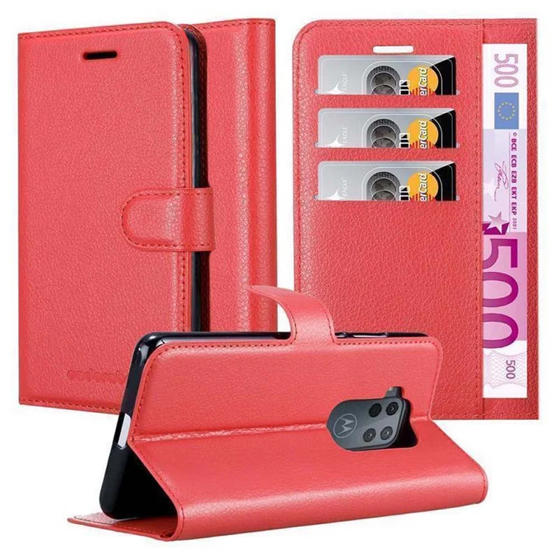 Cadorabo Hülle kompatibel mit Motorola ONE PRO / ONE ZOOM Schutzhülle mit Magnetverschluss, Standfunktion und Kartenfach