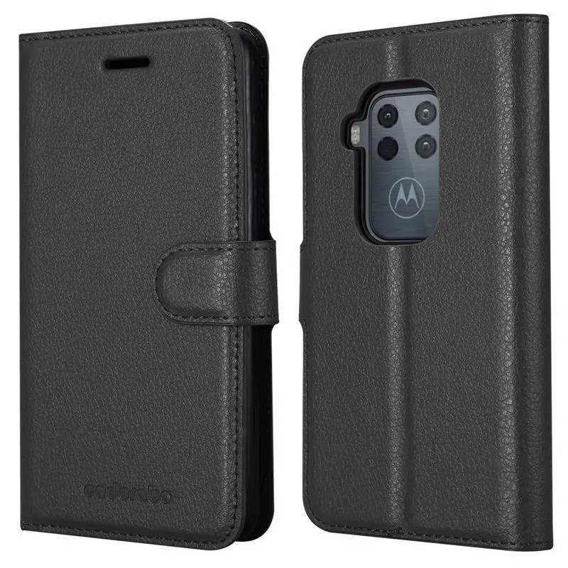 Cadorabo Hülle kompatibel mit Motorola ONE PRO / ONE ZOOM Schutzhülle mit Magnetverschluss, Standfunktion und Kartenfach