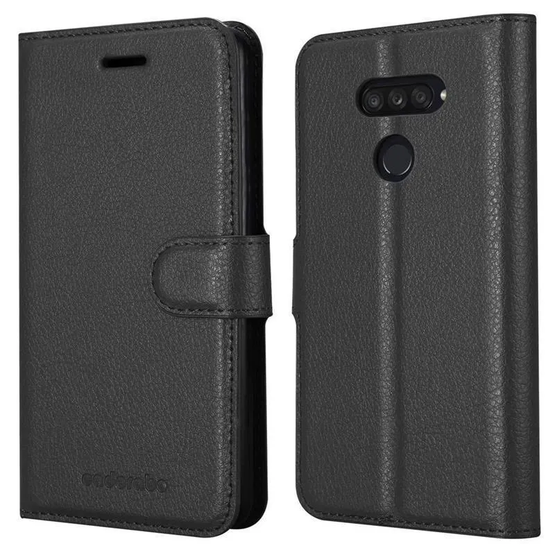 Cadorabo Hülle kompatibel mit LG K50S Schutzhülle mit Magnetverschluss, Standfunktion und Kartenfach