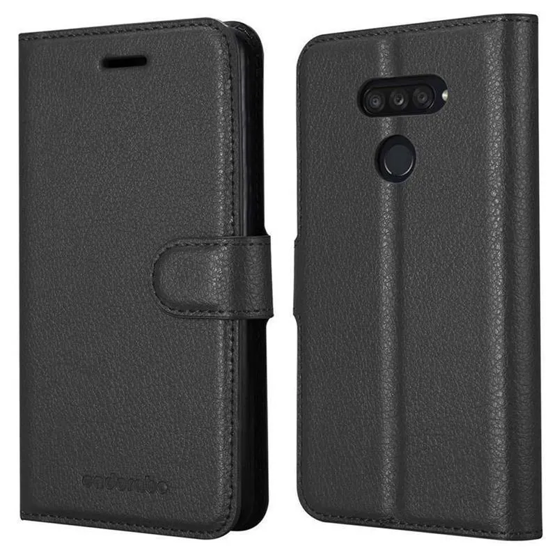 Cadorabo Hülle kompatibel mit LG K50S Schutzhülle mit Magnetverschluss, Standfunktion und Kartenfach