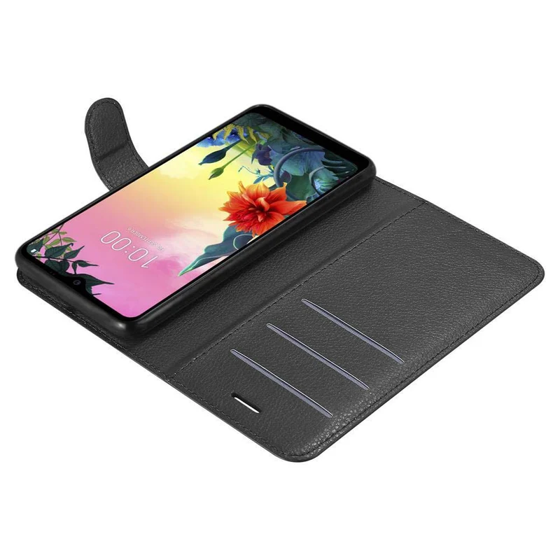 Cadorabo Hülle kompatibel mit LG K50S Schutzhülle mit Magnetverschluss, Standfunktion und Kartenfach