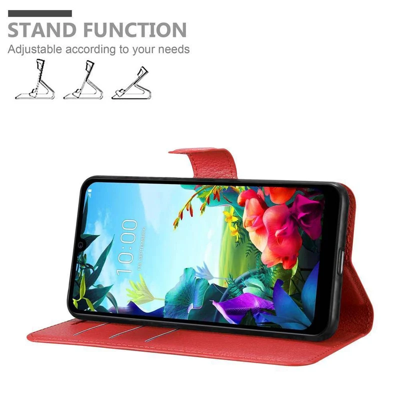 Cadorabo Hülle kompatibel mit LG K40S Schutzhülle mit Magnetverschluss, Standfunktion und Kartenfach