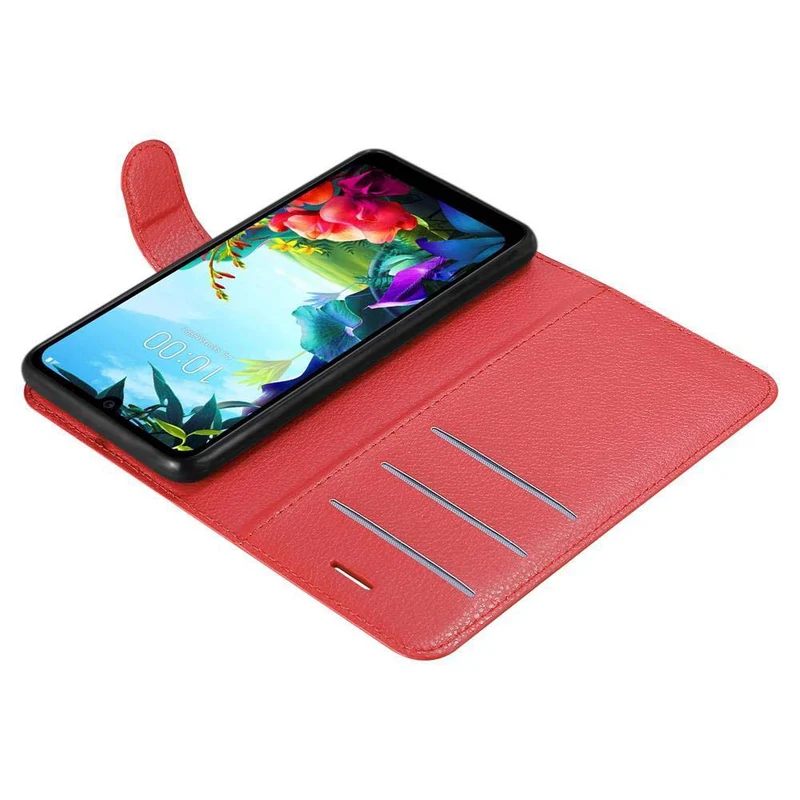 Cadorabo Hülle kompatibel mit LG K40S Schutzhülle mit Magnetverschluss, Standfunktion und Kartenfach