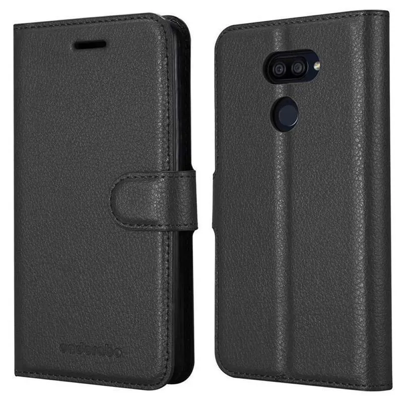 Cadorabo Hülle kompatibel mit LG K40S Schutzhülle mit Magnetverschluss, Standfunktion und Kartenfach