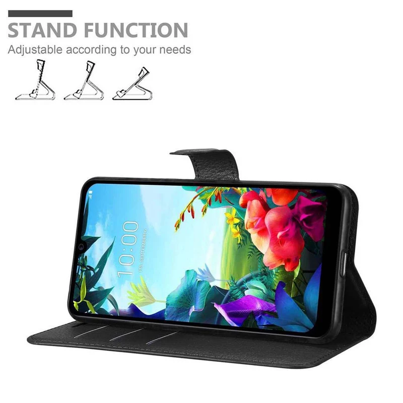 Cadorabo Hülle kompatibel mit LG K40S Schutzhülle mit Magnetverschluss, Standfunktion und Kartenfach
