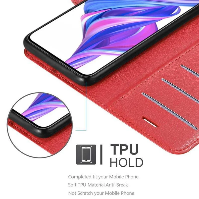 Cadorabo Hülle kompatibel mit Honor 9X PRO Schutzhülle mit Magnetverschluss, Standfunktion und Kartenfach