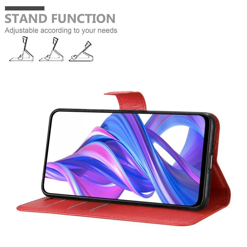 Cadorabo Hülle kompatibel mit Honor 9X PRO Schutzhülle mit Magnetverschluss, Standfunktion und Kartenfach