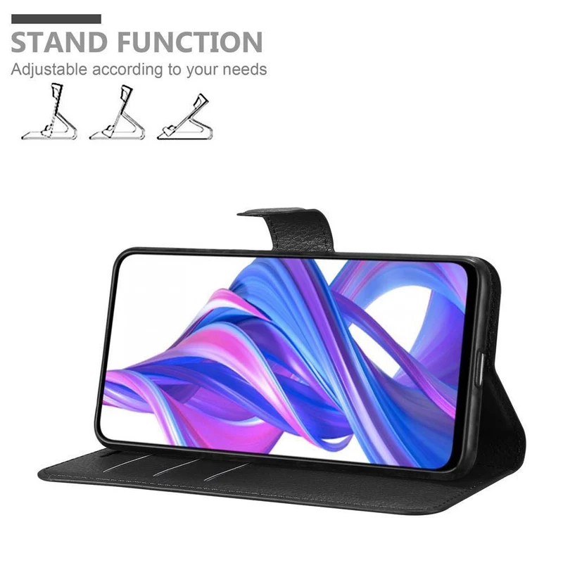 Cadorabo Hülle kompatibel mit Honor 9X PRO Schutzhülle mit Magnetverschluss, Standfunktion und Kartenfach