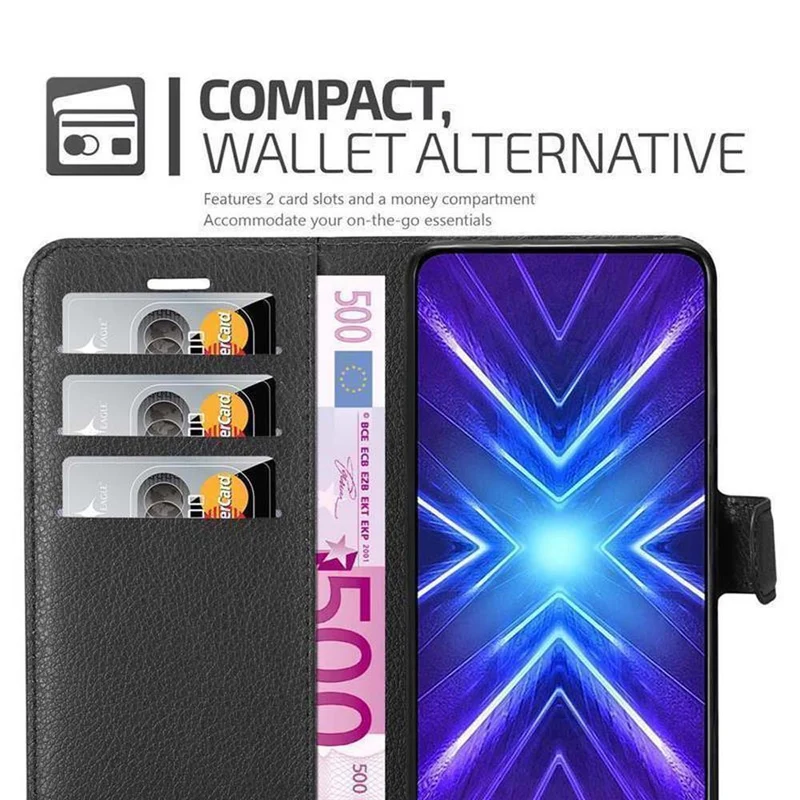 Cadorabo Hülle kompatibel mit Honor 9X Schutzhülle mit Magnetverschluss, Standfunktion und Kartenfach