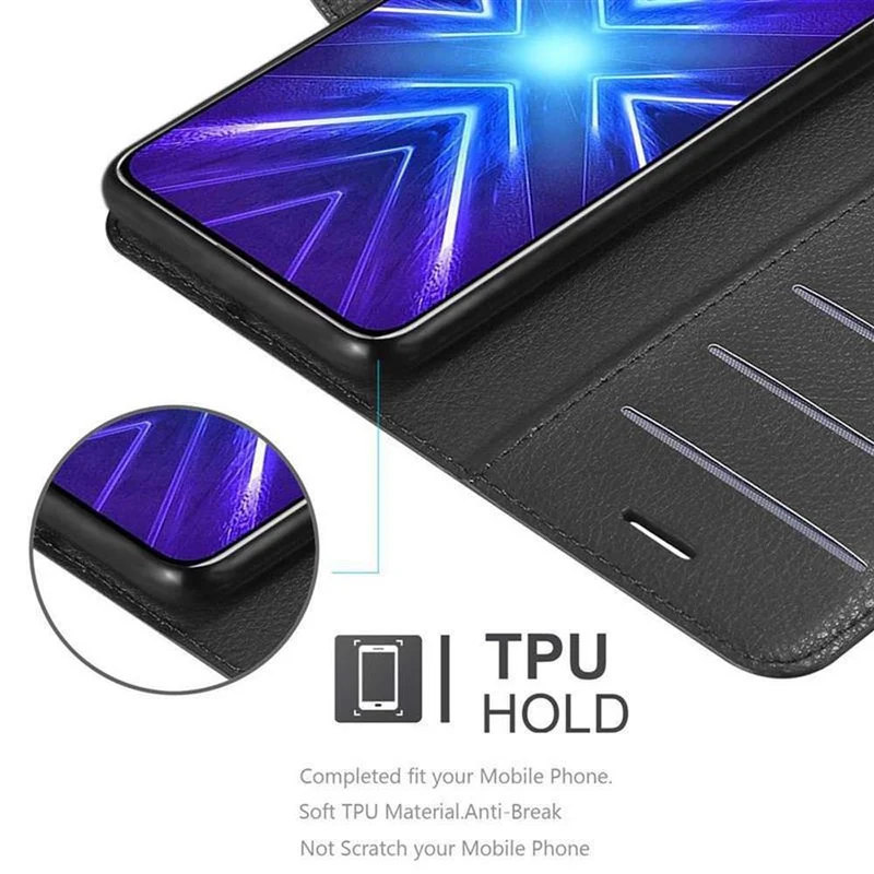 Cadorabo Hülle kompatibel mit Honor 9X Schutzhülle mit Magnetverschluss, Standfunktion und Kartenfach
