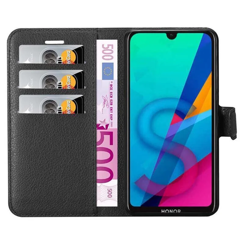 Cadorabo Hülle kompatibel mit Huawei Y5 2019 / Enjoy Play 8 / Honor 8S Schutzhülle mit Magnetverschluss, Standfunktion und Kartenfach