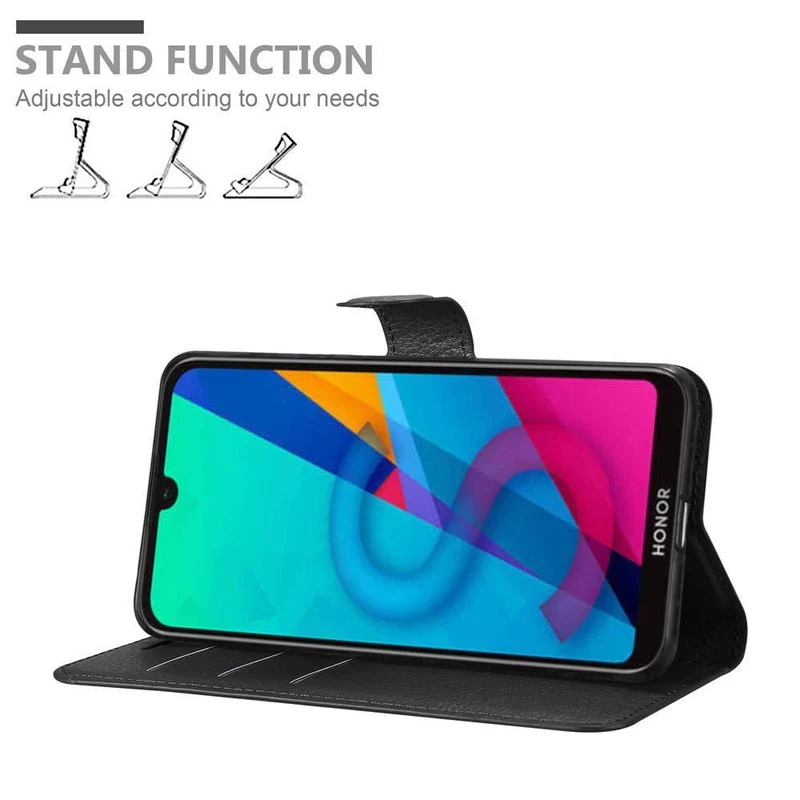 Cadorabo Hülle kompatibel mit Huawei Y5 2019 / Enjoy Play 8 / Honor 8S Schutzhülle mit Magnetverschluss, Standfunktion und Kartenfach