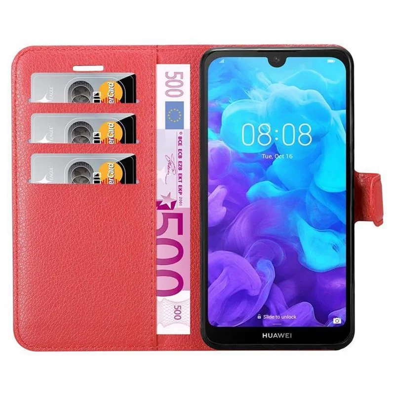 Cadorabo Hülle kompatibel mit Huawei Y5 2019 / Enjoy Play 8 / Honor 8S Schutzhülle mit Magnetverschluss, Standfunktion und Kartenfach