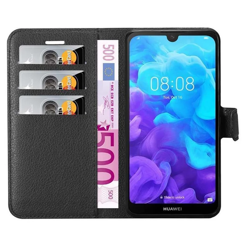 Cadorabo Hülle kompatibel mit Huawei Y5 2019 / Enjoy Play 8 / Honor 8S Schutzhülle mit Magnetverschluss, Standfunktion und Kartenfach