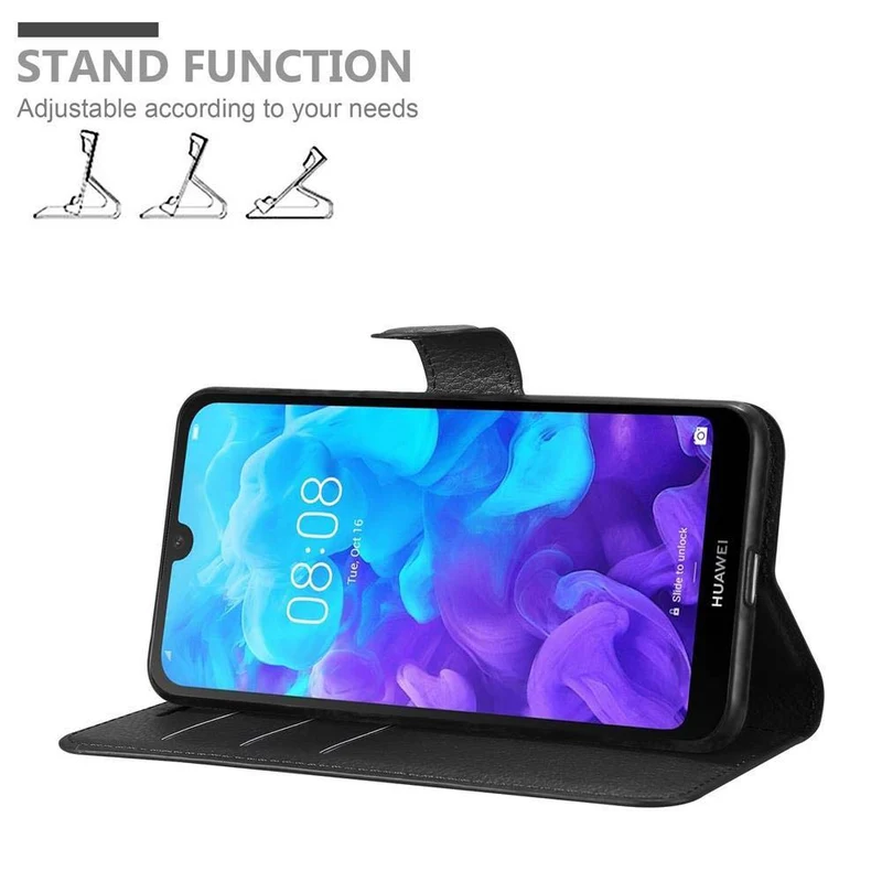 Cadorabo Hülle kompatibel mit Huawei Y5 2019 / Enjoy Play 8 / Honor 8S Schutzhülle mit Magnetverschluss, Standfunktion und Kartenfach