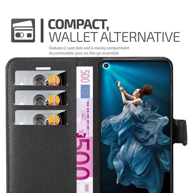 Cadorabo Hülle kompatibel mit Honor 20 / 20S / Huawei NOVA 5T Schutzhülle mit Magnetverschluss, Standfunktion und Kartenfach