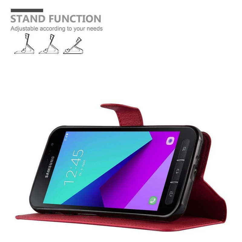 Cadorabo Hülle kompatibel mit Samsung Galaxy XCover 4 / XCover 4s Schutzhülle mit Magnetverschluss, Standfunktion und Kartenfach