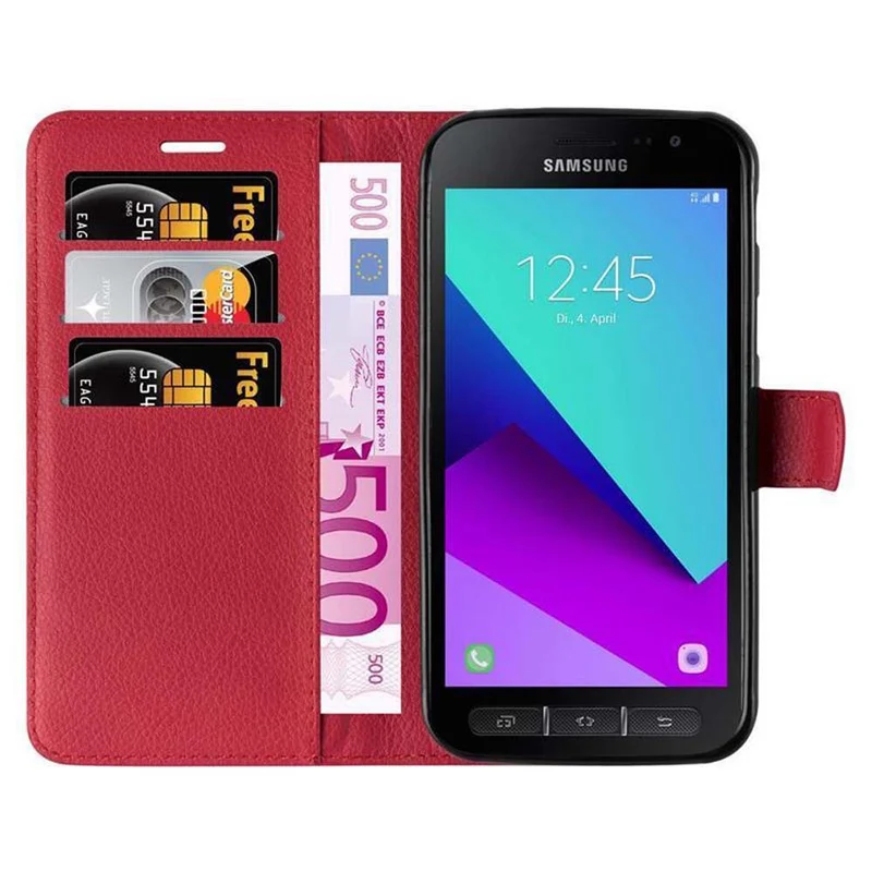 Cadorabo Hülle kompatibel mit Samsung Galaxy XCover 4 / XCover 4s Schutzhülle mit Magnetverschluss, Standfunktion und Kartenfach
