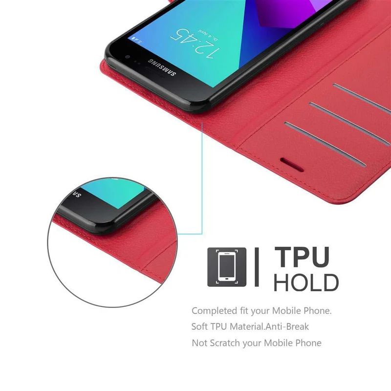 Cadorabo Hülle kompatibel mit Samsung Galaxy XCover 4 / XCover 4s Schutzhülle mit Magnetverschluss, Standfunktion und Kartenfach