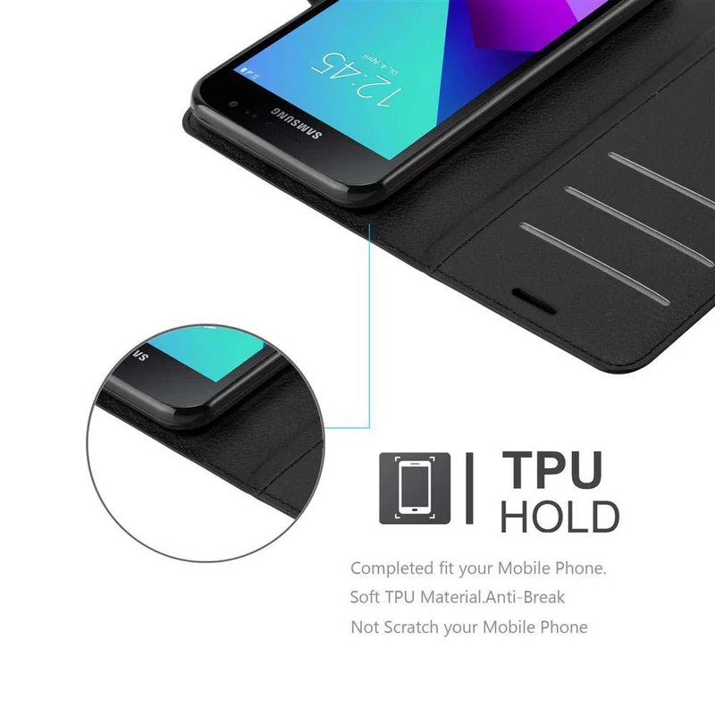 Cadorabo Hülle kompatibel mit Samsung Galaxy XCover 4 / XCover 4s Schutzhülle mit Magnetverschluss, Standfunktion und Kartenfach