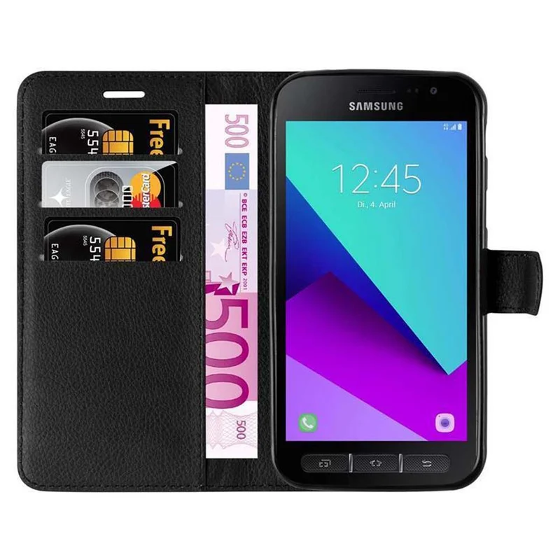 Cadorabo Hülle kompatibel mit Samsung Galaxy XCover 4 / XCover 4s Schutzhülle mit Magnetverschluss, Standfunktion und Kartenfach
