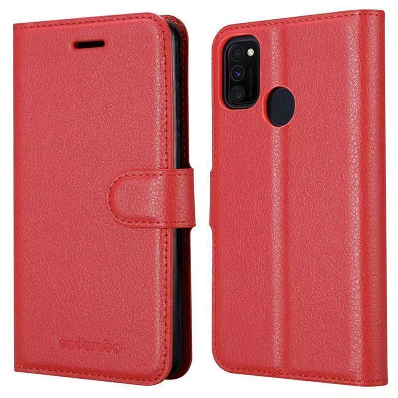 Cadorabo Hülle kompatibel mit Samsung Galaxy M21 / M30s Schutzhülle mit Magnetverschluss, Standfunktion und Kartenfach