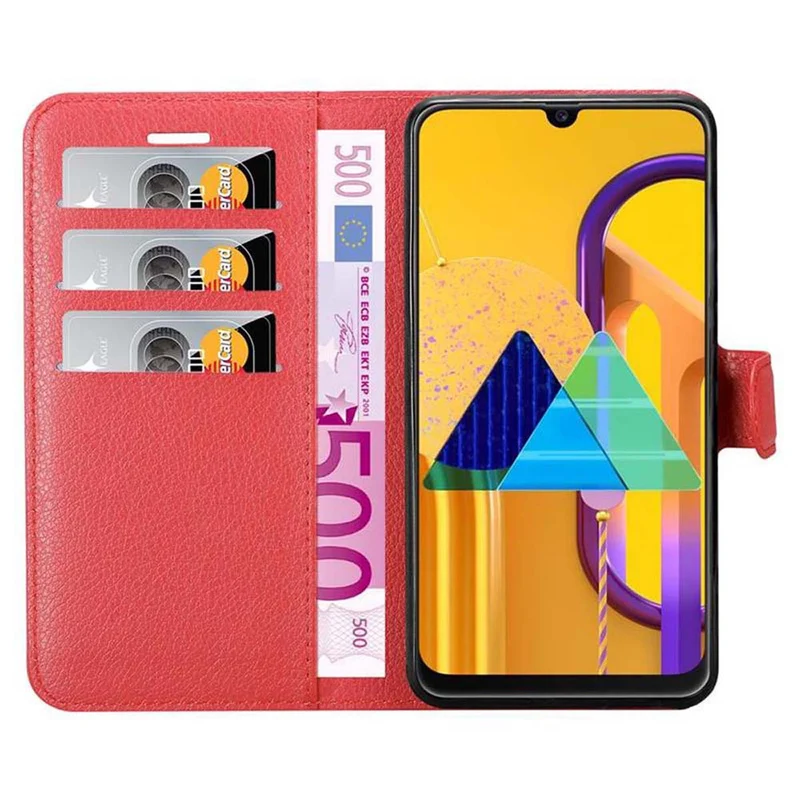 Cadorabo Hülle kompatibel mit Samsung Galaxy M21 / M30s Schutzhülle mit Magnetverschluss, Standfunktion und Kartenfach