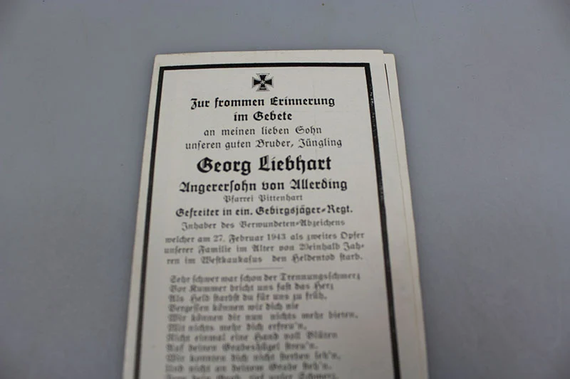 Sterbebilder Gebirgsjäger Kaukasus 27