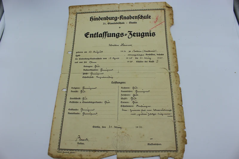 Ehrenkunde Reichsjugendwettenkampfen