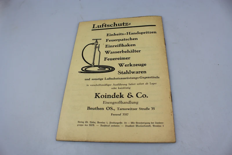 Hausakte der Luftschutzgemeinschaft
