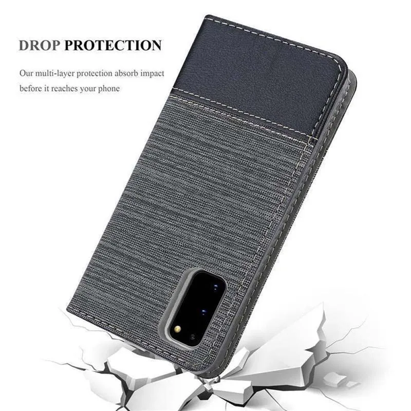 Cadorabo Hülle kompatibel mit Samsung Galaxy S20 PLUS Schutzhülle mit Magnetverschluss, Standfunktion und Kartenfach