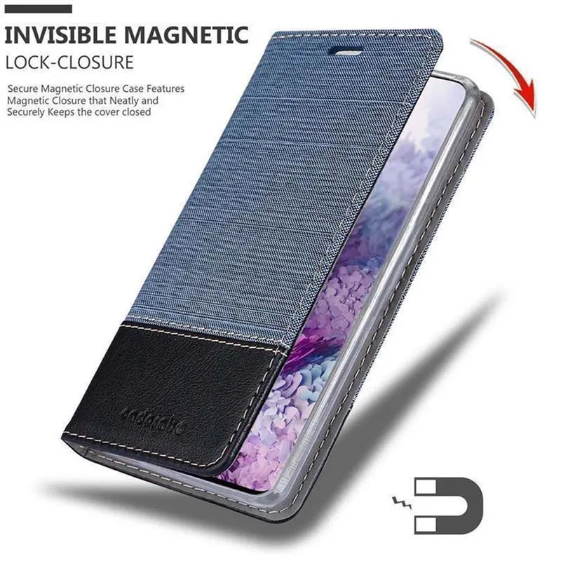 Cadorabo Hülle kompatibel mit Samsung Galaxy S20 PLUS Schutzhülle mit Magnetverschluss, Standfunktion und Kartenfach