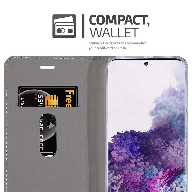 Cadorabo Hülle kompatibel mit Samsung Galaxy S20 PLUS Schutzhülle mit Magnetverschluss, Standfunktion und Kartenfach