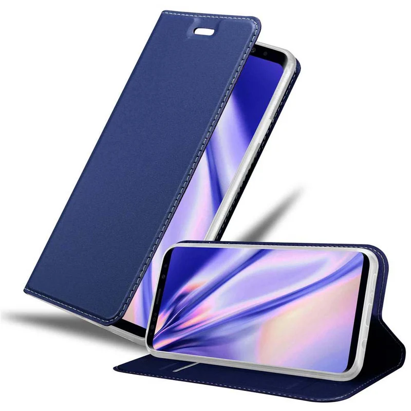 Cadorabo Hülle kompatibel mit Samsung Galaxy S9 PLUS Schutzhülle mit Magnetverschluss, Standfunktion und Kartenfach