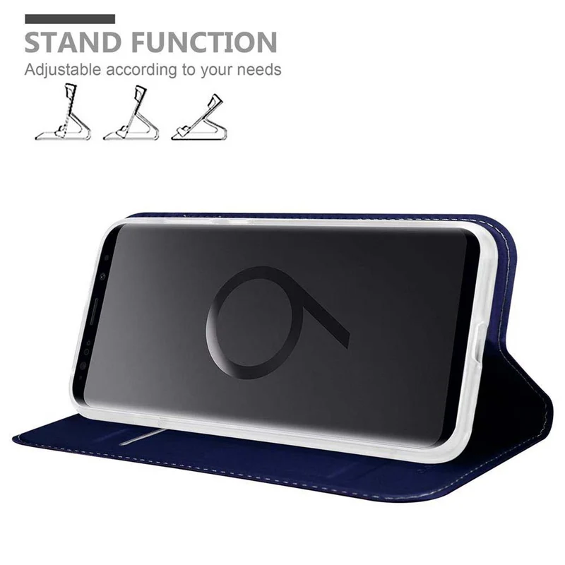 Cadorabo Hülle kompatibel mit Samsung Galaxy S9 PLUS Schutzhülle mit Magnetverschluss, Standfunktion und Kartenfach