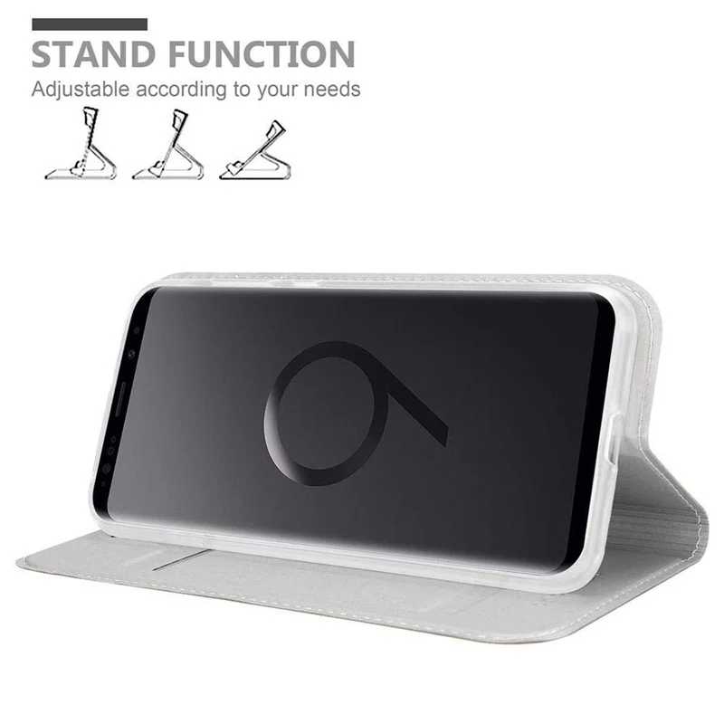 Cadorabo Hülle kompatibel mit Samsung Galaxy S9 PLUS Schutzhülle mit Magnetverschluss, Standfunktion und Kartenfach