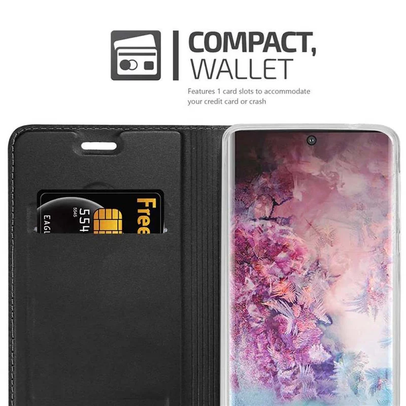 Cadorabo Hülle kompatibel mit Samsung Galaxy NOTE 10 PLUS Schutzhülle mit Magnetverschluss, Standfunktion und Kartenfach
