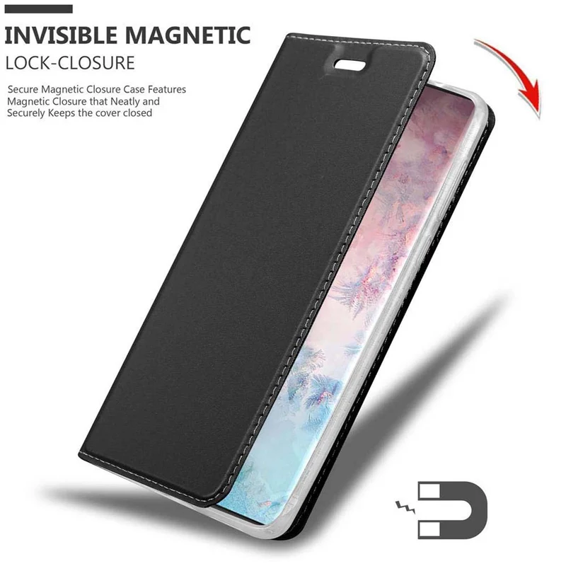 Cadorabo Hülle kompatibel mit Samsung Galaxy NOTE 10 PLUS Schutzhülle mit Magnetverschluss, Standfunktion und Kartenfach