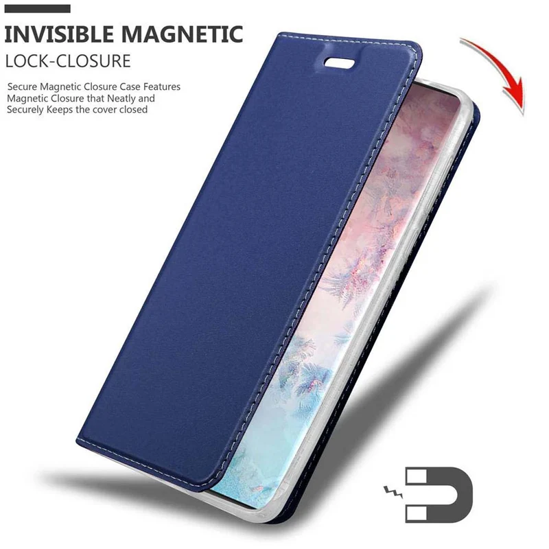 Cadorabo Hülle kompatibel mit Samsung Galaxy NOTE 10 PLUS Schutzhülle mit Magnetverschluss, Standfunktion und Kartenfach