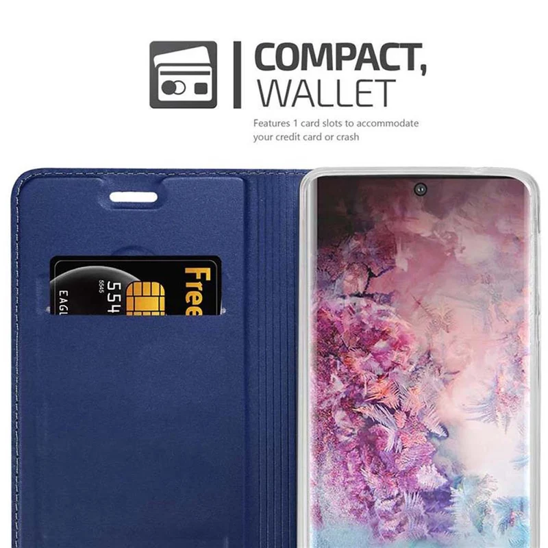 Cadorabo Hülle kompatibel mit Samsung Galaxy NOTE 10 PLUS Schutzhülle mit Magnetverschluss, Standfunktion und Kartenfach
