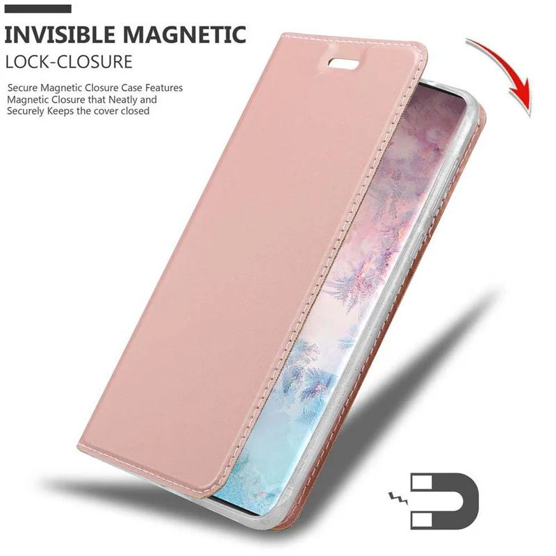 Cadorabo Hülle kompatibel mit Samsung Galaxy NOTE 10 PLUS Schutzhülle mit Magnetverschluss, Standfunktion und Kartenfach